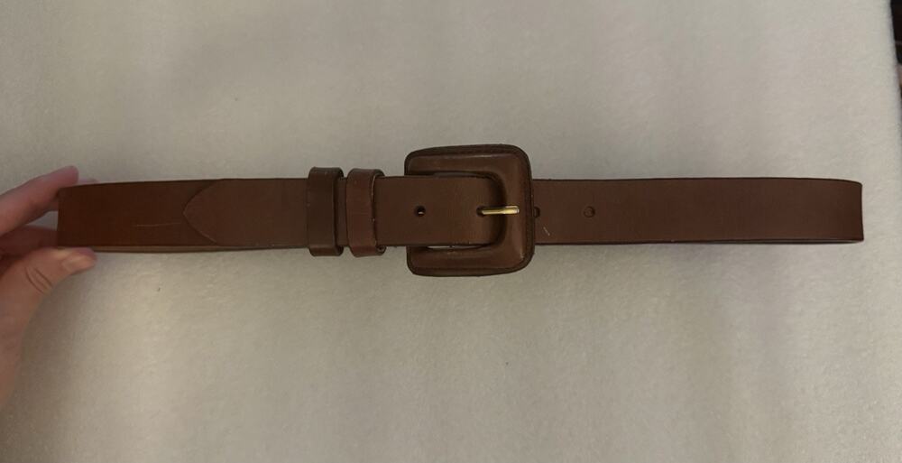 VTG Genuine Leather Brown Western Belt L